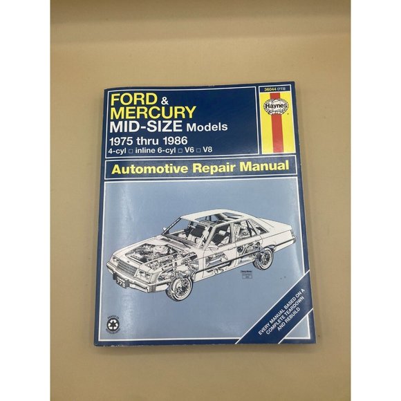Ford Mercury Mid-size cars 4, I6, V6 V8 1975 - 1986 Haynes Service Repair Manual - Picture 2 of 6
